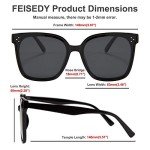 FEISEDY Retro Square Polarized Oversized Sunglasses