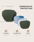 WearMe Pro Men's Polarized Aviator Sunglasses - Gold