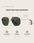 WearMe Pro Men's Polarized Aviator Sunglasses - Gold