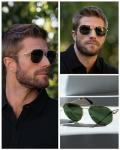WearMe Pro Men's Polarized Aviator Sunglasses - Gold