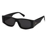 SOJOS Y2K Polarized Rectangle Sunglasses - Black/Grey