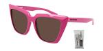 Balenciaga Fuchsia/Brown Cateye Sunglasses with Accessory Kit