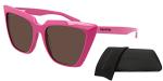 Balenciaga Fuchsia/Brown Cateye Sunglasses with Accessory Kit