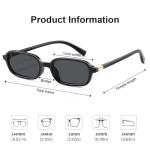 Trendy 90s Rectangle Sunglasses for Women