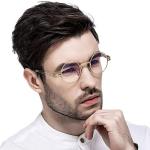AIEYEZO Retro Round Steampunk Sunglasses - Gold/Transparent