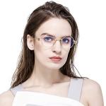 AIEYEZO Retro Round Steampunk Sunglasses - Gold/Transparent
