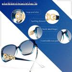 FEISEDY Oversized Square Sunglasses with Pearl Details