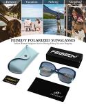 FEISEDY Oversized Square Sunglasses with Pearl Details