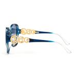 FEISEDY Oversized Square Sunglasses with Pearl Details