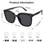 SOJOS Vintage Black/Grey Sunglasses for All