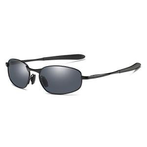 ZHILE UV400 Polarized Rectangular Sunglasses – Black