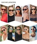 SOJOS Y2K Polarized Rectangle Sunglasses - Black/Grey