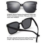 FEISEDY Retro Square Polarized Oversized Sunglasses