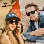 Sunier Polarized Retro Square Sunglasses UV400