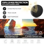 Sunier Polarized Retro Square Sunglasses UV400