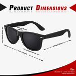 Sunier Polarized Retro Square Sunglasses UV400