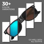 Sunier Polarized Retro Square Sunglasses UV400