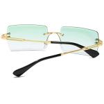 Aisswzber Ultralight Rimless Rectangle Sunglasses