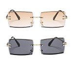 Rimless Rectangle Sunglasses for Stylish Look