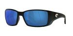 Costa Del Mar Matte Black Sunglasses with Blue Lenses