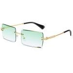 Aisswzber Ultralight Rimless Rectangle Sunglasses