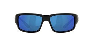 Costa Del Mar Matte Black Sunglasses with Blue Lenses