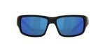 Costa Del Mar Matte Black Sunglasses with Blue Lenses