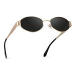 WearMe Pro Oval Sunglasses for Women, Gold Frame