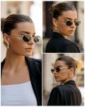 WearMe Pro Oval Sunglasses for Women, Gold Frame