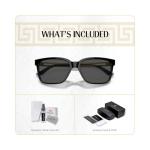 Versace VE4307 Black/Grey Square Sunglasses for Men