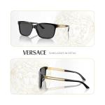 Versace VE4307 Black/Grey Square Sunglasses for Men