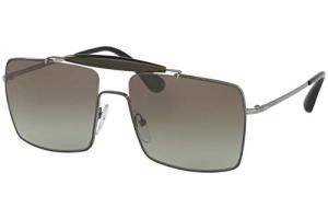 Prada PR57SS Grey/Gunmetal Sunglasses with Green Gradient