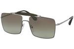 Prada PR57SS Grey/Gunmetal Sunglasses with Green Gradient