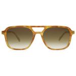 Trendy Retro Aviator Sunglasses in Yellow Tortoise