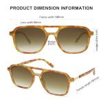 Trendy Retro Aviator Sunglasses in Yellow Tortoise