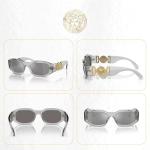 Versace VE4361 Transparent Grey Rectangular Sunglasses