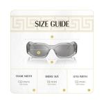 Versace VE4361 Transparent Grey Rectangular Sunglasses