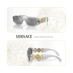 Versace VE4361 Transparent Grey Rectangular Sunglasses