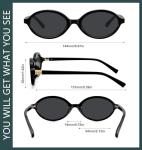 Trendy Retro Oval Sunglasses for Women - UV400