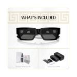 Versace VE4459 Black Rectangular Sunglasses + Kit