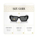 Versace VE4459 Black Rectangular Sunglasses + Kit