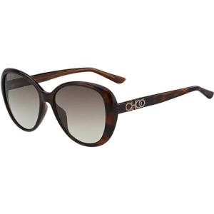 Jimmy Choo Amira Oval Sunglasses in Havana