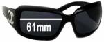 Chanel 5076-H Replacement Lenses - Polarized Black Onyx