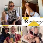 Optofendy Y2K Clear Trendy Sunglasses for All