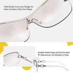 Optofendy Y2K Clear Trendy Sunglasses for All