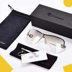 Optofendy Y2K Clear Trendy Sunglasses for All