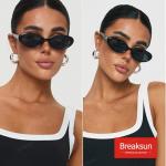 Retro Oval Sunglasses in Black & Leopard Styles