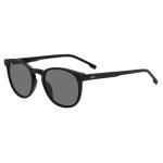 Hugo Boss Men's Oval Polarized Sunglasses, Black