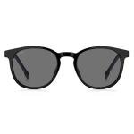 Hugo Boss Men's Oval Polarized Sunglasses, Black