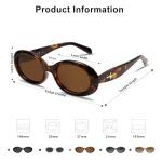 Retro Oval Polarized Sunglasses for Small Faces